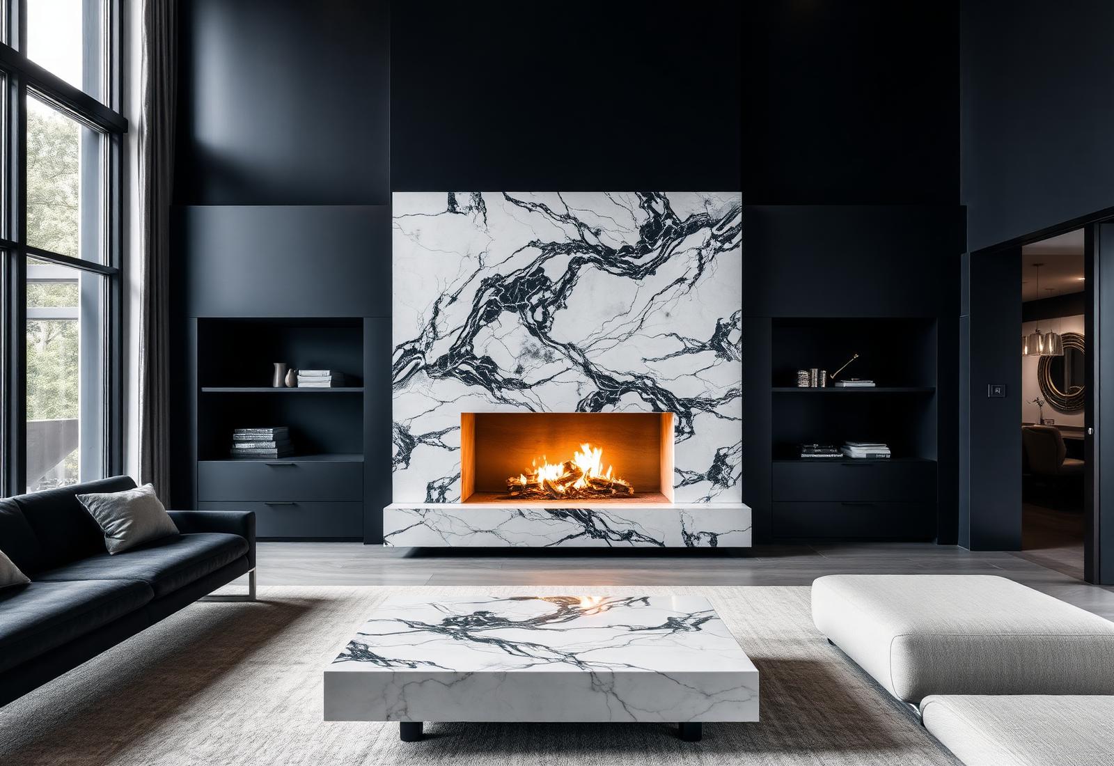 Fireplace stone hearth